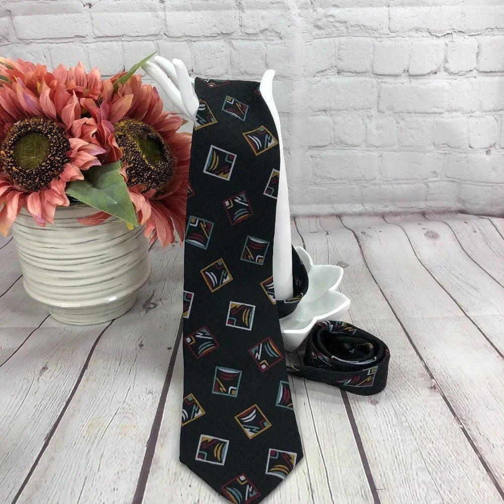 Designer Christian Dior monsieur silk tie preppy office business